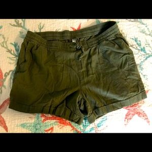Old Navy Green Linen Drawstring Shorts